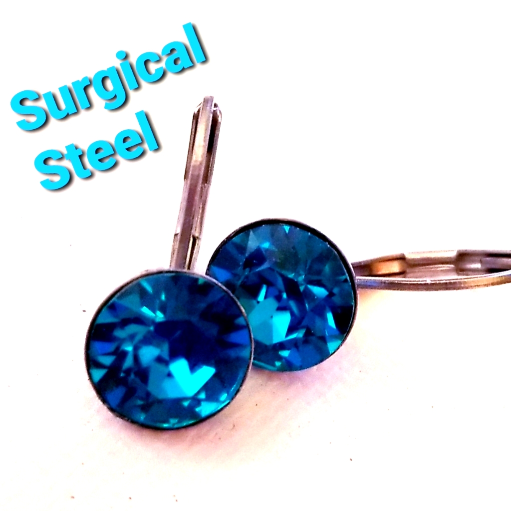 Surgical Steel Swarovski Crystal Earrings